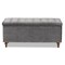 Baxton Studio Kaylee Grey Velvet Upholstered Tufted Storage Ottoman Bench 160-9934 - alternate 4
